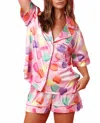 Peach Love Conversation Heart Valentine Jammies In Pink
