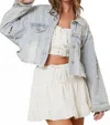 Peach Love Everly Jacket In Blue In Multi