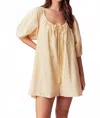 Peach Love Eyelet Romper With Bows In Light Yellow In Neutral