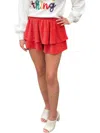 Peach Love Get It Going Skort In Red In Red