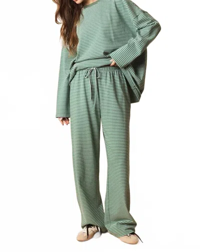 Peach Love Harbor Wide Leg Pants In Sage In Multi