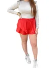 Peach Love Haze Shorts In Red In Red