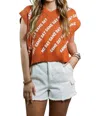 Peach Love Here We Come Top In Brown In Brown