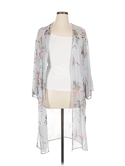 Pre-owned Peach Love Kimono In Gray