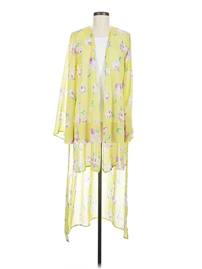 Pre-owned Peach Love Kimono In Yellow