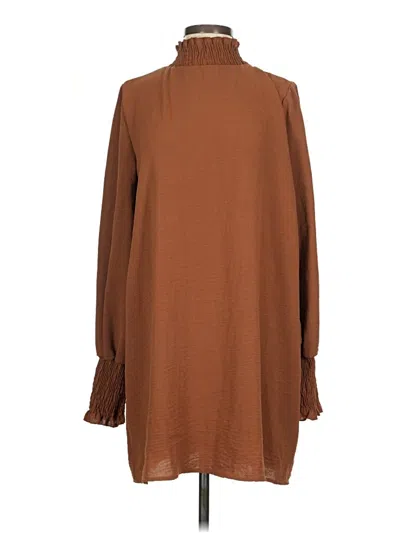 Pre-owned Peach Love Long Sleeve Blouse In Brown