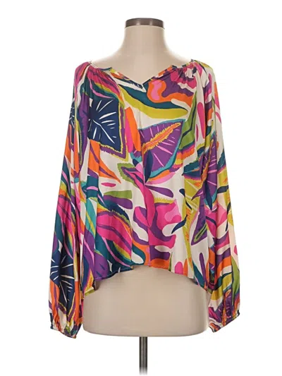 Pre-owned Peach Love Long Sleeve Blouse In Pink