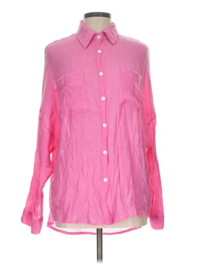 Pre-owned Peach Love Long Sleeve Blouse In Pink