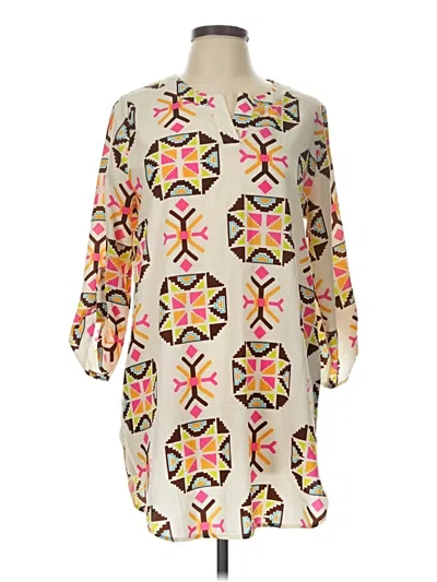 Pre-owned Peach Love Long Sleeve Blouse In Tan
