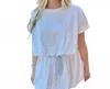 Peach Love Luxe Cloud Top In White In White