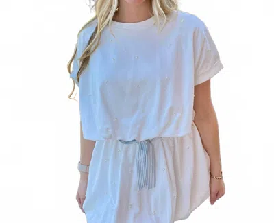 Peach Love Luxe Cloud Top In White