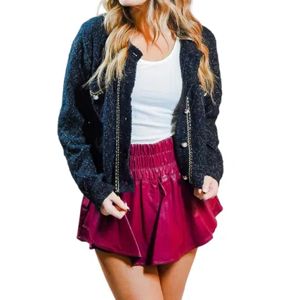 Peach Love Midnight Rain Skort In Red