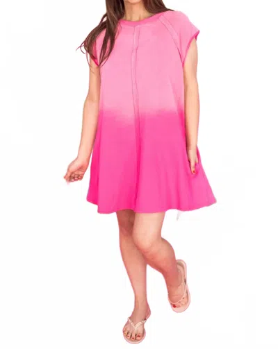 Peach Love Ombre Casual Dress In Pink