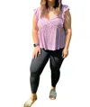 Peach Love Petal Print Babydoll Blouse In Pink In Pink