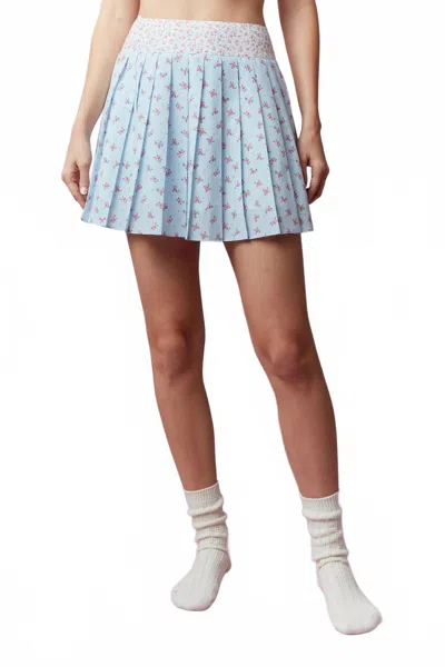 Peach Love Petal Promise Skirt In Light Blue