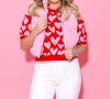 Peach Love Puffer Vest In Baby Pink