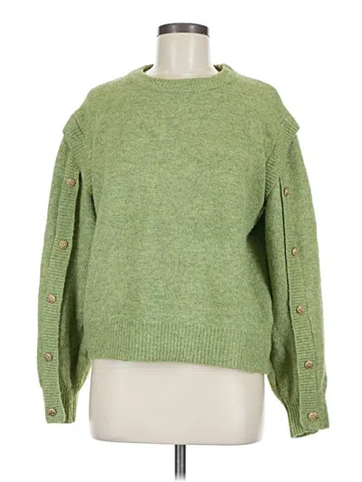 Pre-owned Peach Love Pullover Sweater In Green