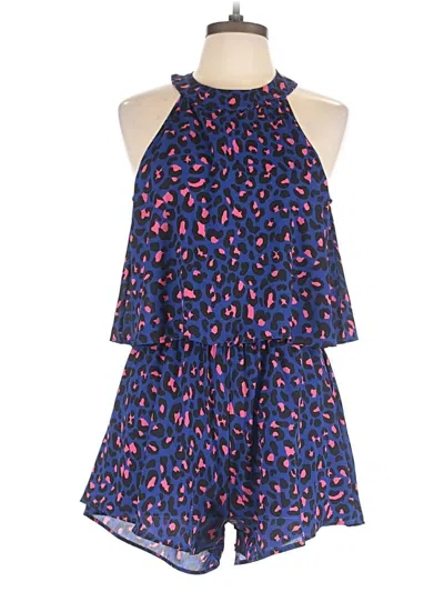 Pre-owned Peach Love Romper In Blue