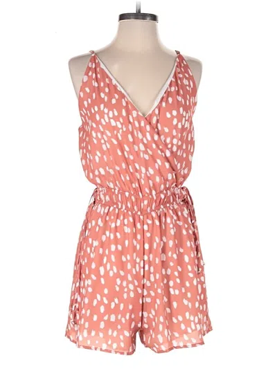 Pre-owned Peach Love Romper In Orange