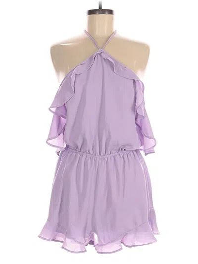 Pre-owned Peach Love Romper In Purple