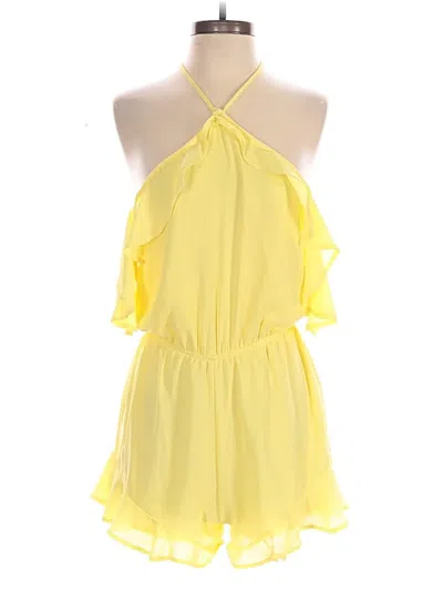 Pre-owned Peach Love Romper In Yellow