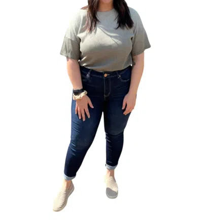 Peach Love Short Sleeve Bubble Top In Ombré Grey In Multi