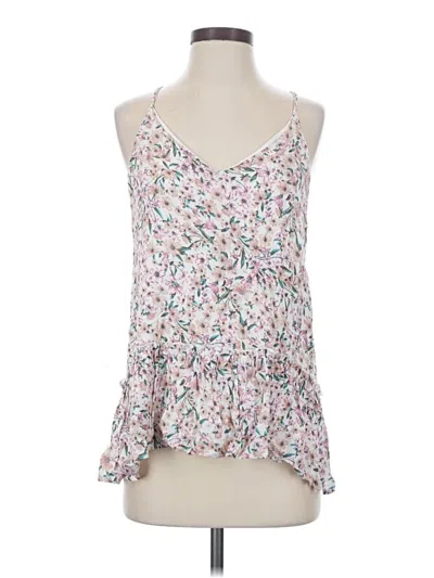 Peach Love Sleeveless Blouse In White