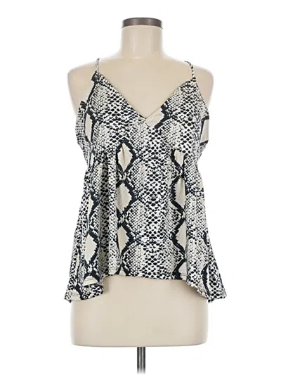 Pre-owned Peach Love Tank Top Ivory Cold Shoulder Neckline Tops In White