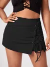 Peach Love The Grace Skort In Black In Black