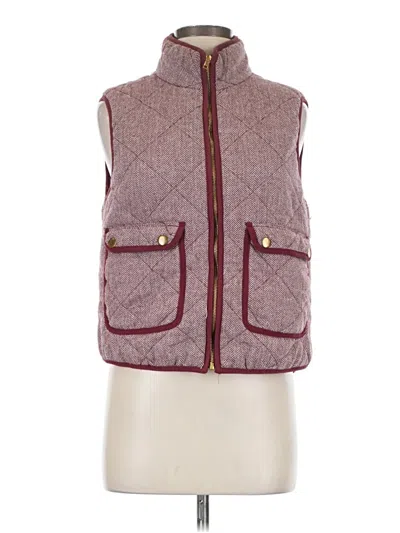 Pre-owned Peach Love Vest In Burgundy