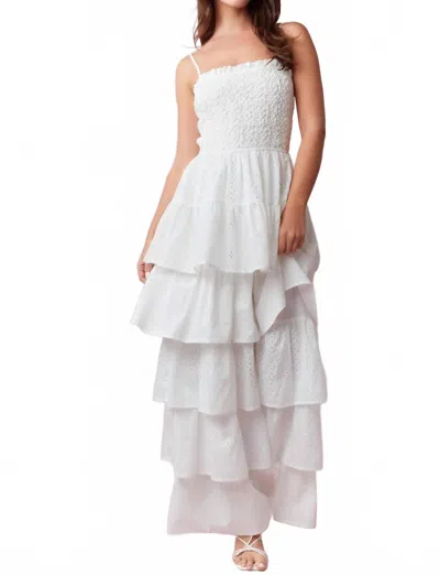 Peach Love Whitley Dress In White