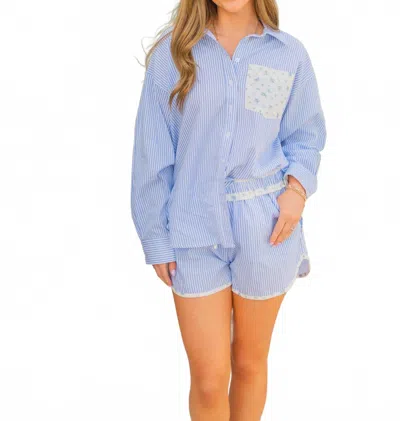 Peach Love Willow Set In Blue