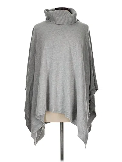 Pre-owned Peach Poncho In Gray