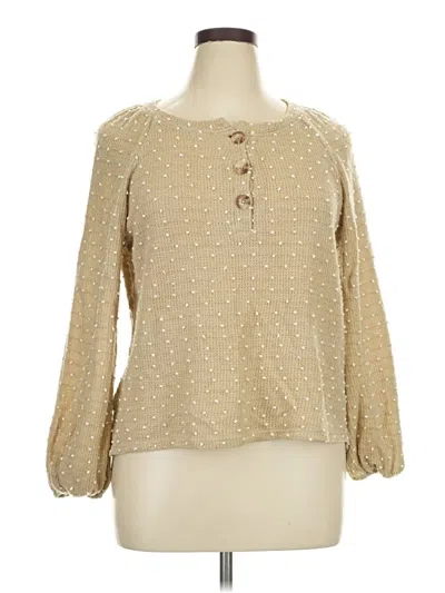 Pre-owned Peach Pullover Sweater In Tan