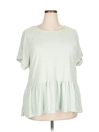 Pre-owned Peach Short Sleeve T-shirt In Green
