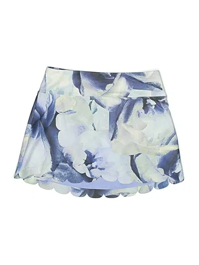 Pre-owned Peach Skort In Blue