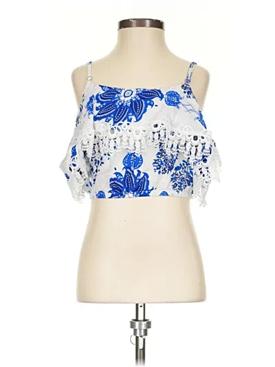 Pre-owned Peach Sleeveless Blouse In Blue