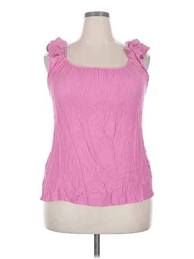 Pre-owned Peach Sleeveless Blouse In Pink