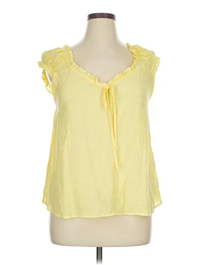 Pre-owned Peach Sleeveless Blouse In Yellow