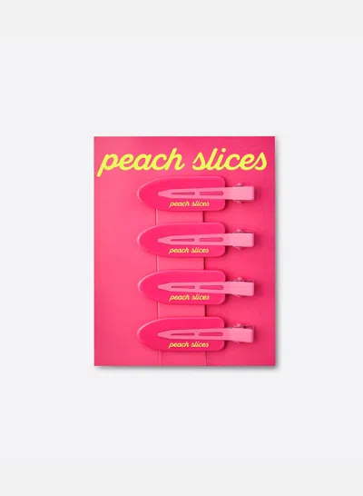 Peach Slices Strands Back Creaseless Clips