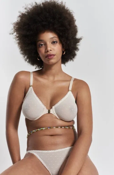 Peachaus Sakura Front-close Recycled-lace Underwire Bra In Shoreline Peach