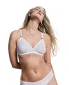 Peachaus Anthelia Recycled-tulle Soft Bralette In Glacier White