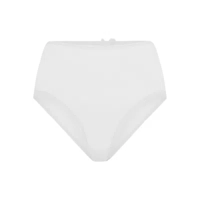 Peachaus Women's Banksia Recycled-tulle High-rise Briefs - Glacier White