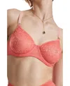Peachaus Betula Recycled-tulle Underwire Balconette Bra In Canyon Peach