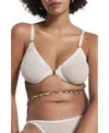 Peachaus Sakura Front-close Recycled-lace Underwire Bra In Shoreline Peach