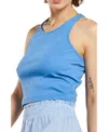 Peachaus Teasel Ribbed Ethical-cotton Vest In Mountain Blue