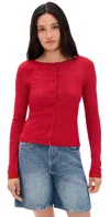 Peachy Den Claudine Cardigan Tomato