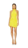Peachy Den Kylie Halter Knot Dress In Yellow