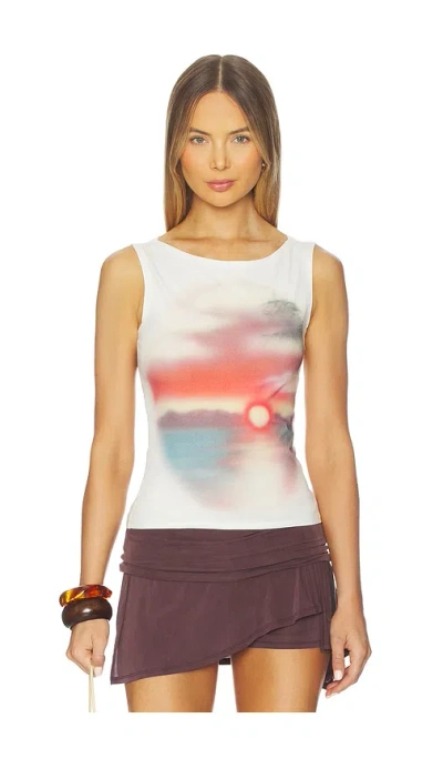 Peachy Den Souvenir Top In Multi
