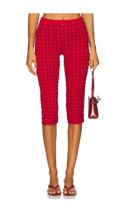 Peachy Den The Cindy Capris In Red